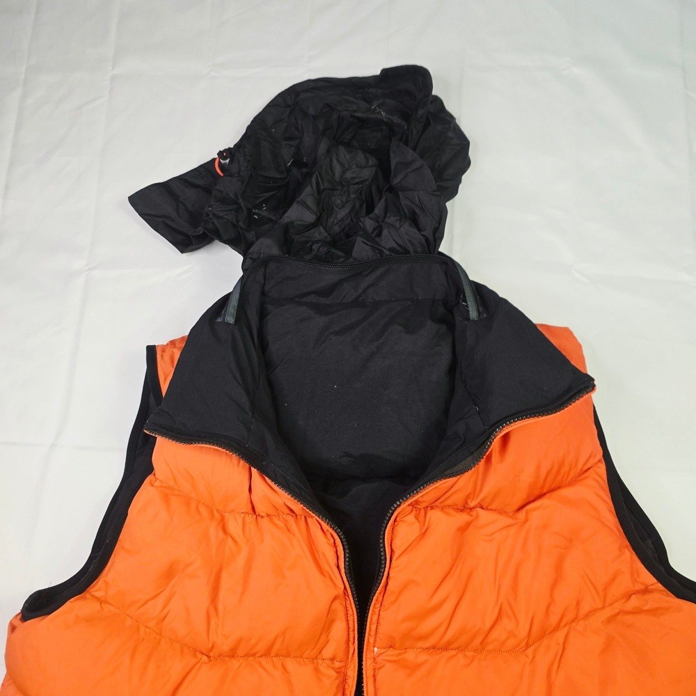 Nautica Men's Competition Reversible Puffer Vest XXL Black Orange Duck Down A22 - Picture 15 of 15